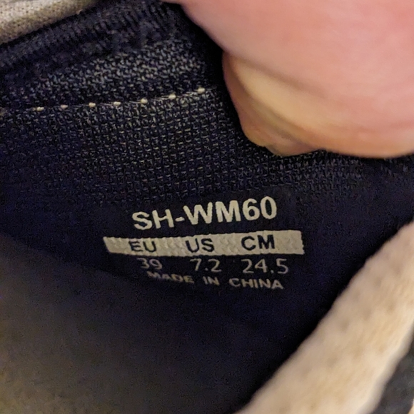 90's / Y2K Shimano SH-WM60 mountain bike SPD shoes US 7.2 EUR 39 - Picture 2 of 5